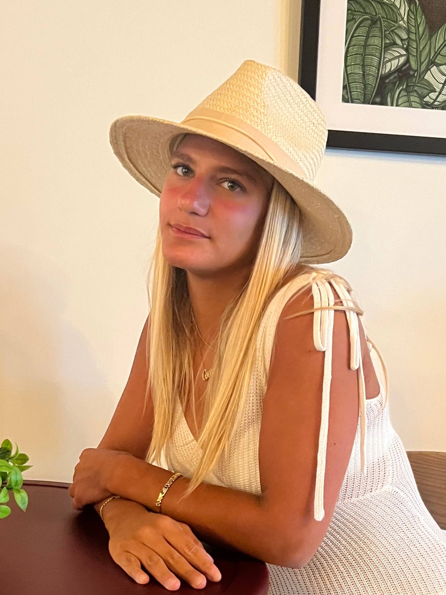 Fedora Motif Sun Hat