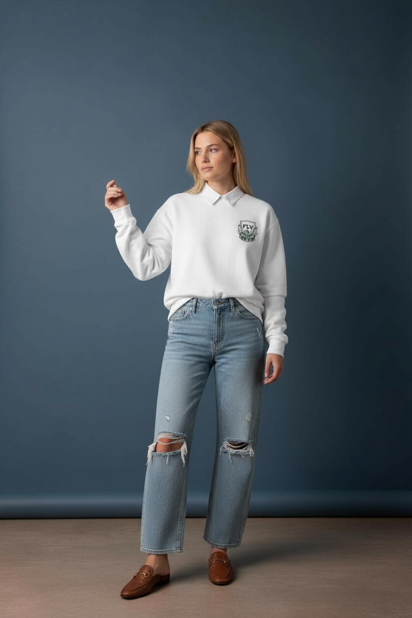 Birds Crest Worn In Sweatshirt