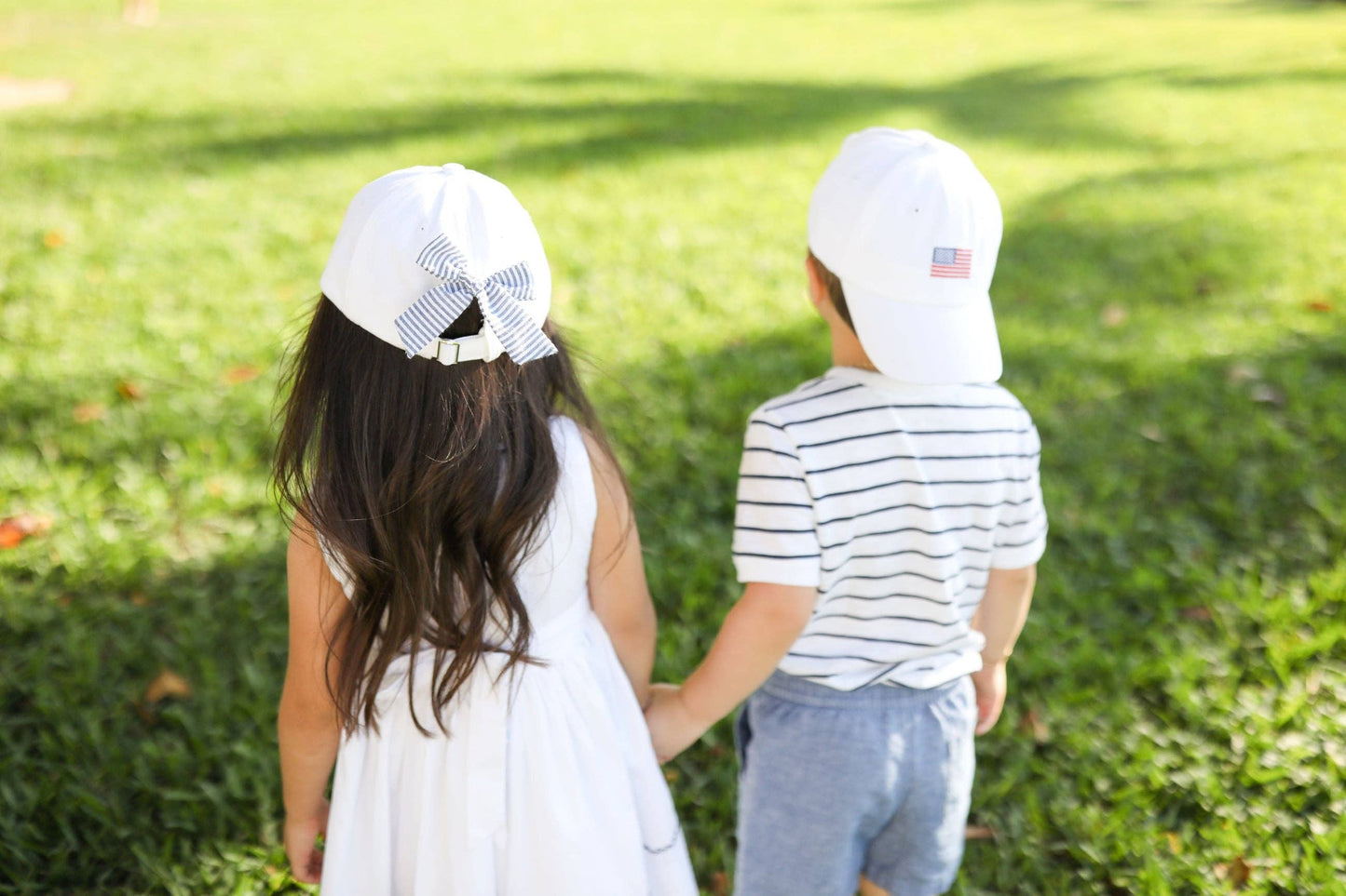 Bits & Bows American Flag Bow Baseball Hat (Girls)