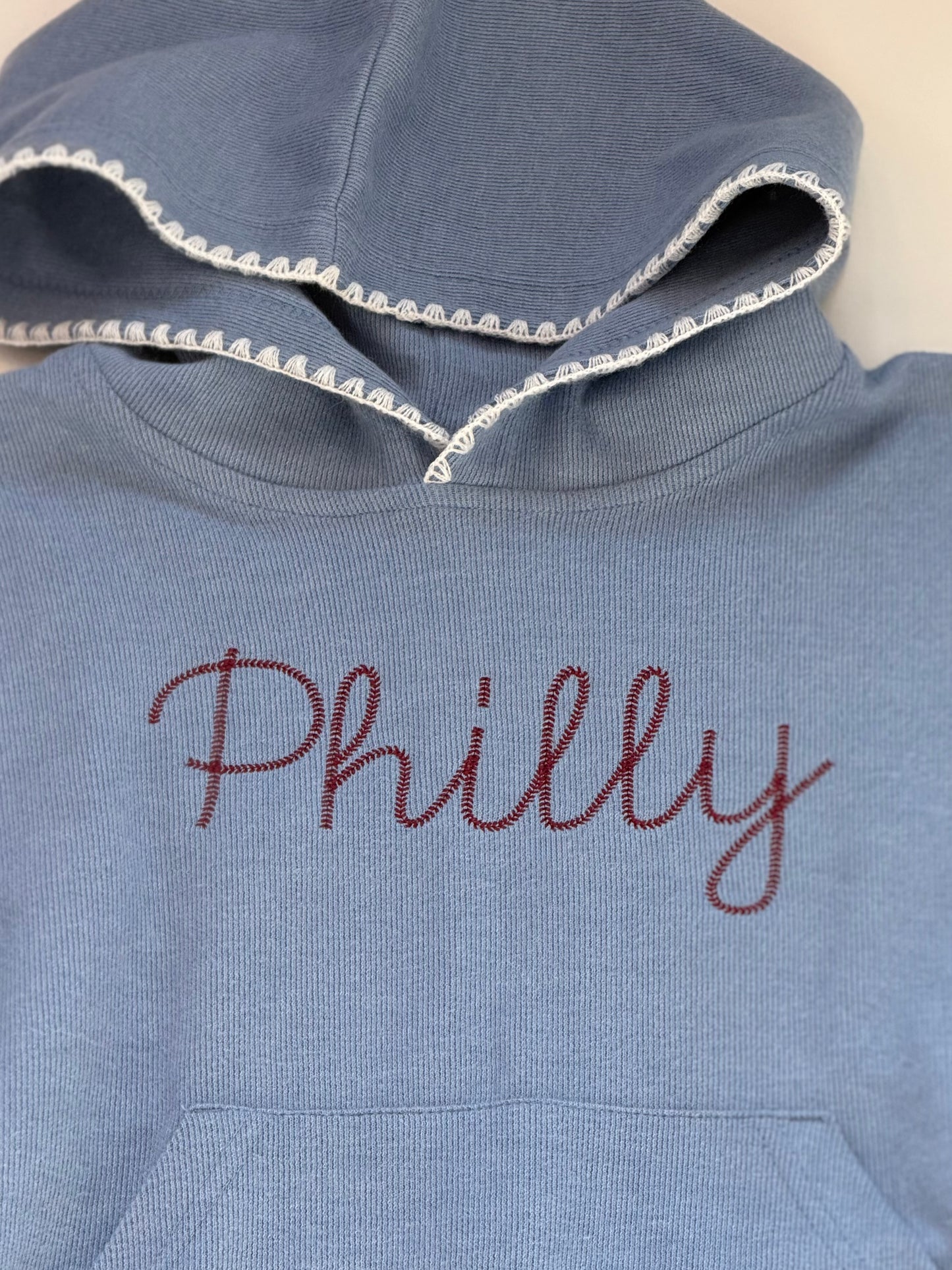 Women's 'Philly' Baseball Stitch Hoodie