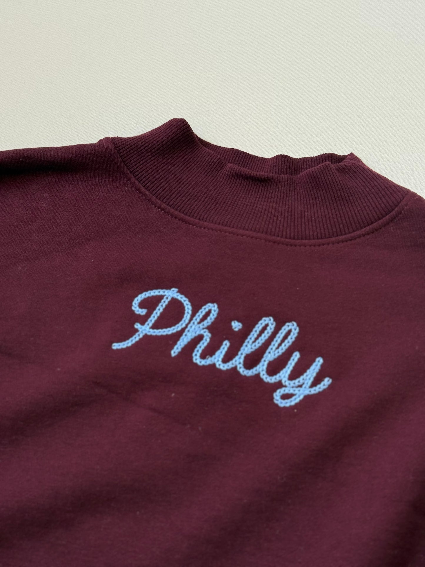 Women's "Philly" Chainstitch Mock Neck Sweatshirt