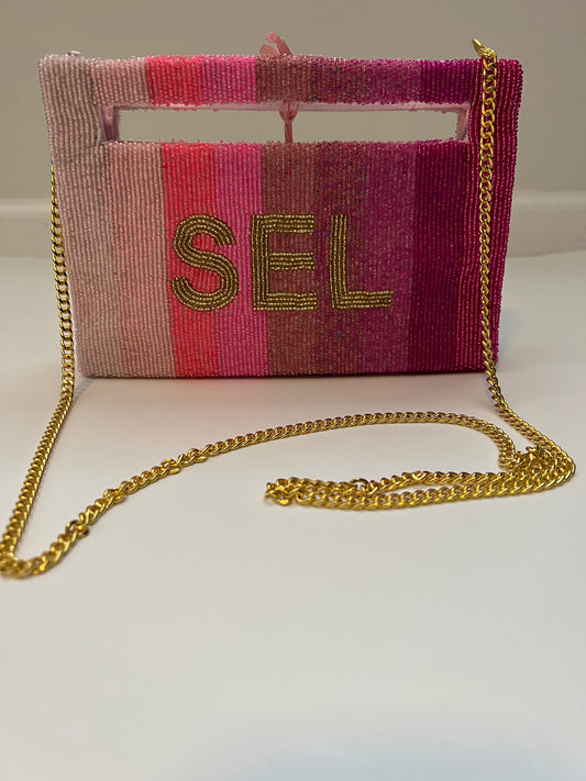 Gold Beaded Clutch Tiana Designs