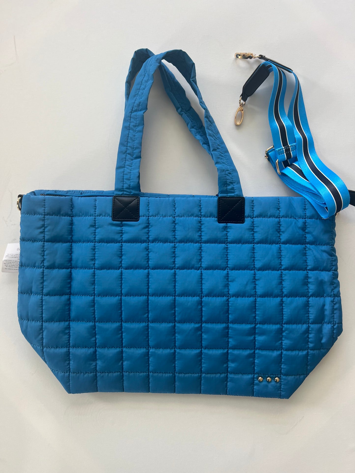 Quilted Tote Bag with Straps