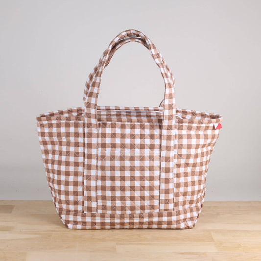 ShoreBags Quilted Oversized Lightweight Bag with Zip Closure