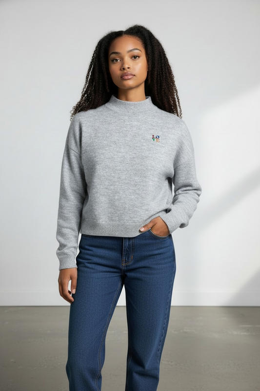 Women's 'Philly Sports' Mock Neck Melange Sweater