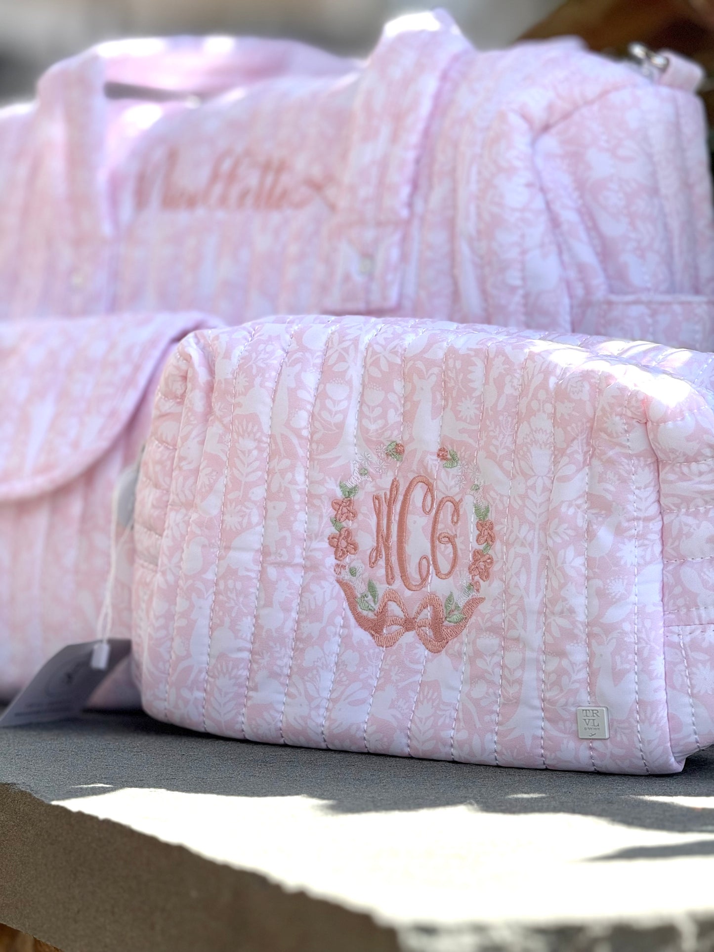 TRVL Design Luxe Quilted Baby Travel Bundle (stroller bag, toiletry, changing pad)