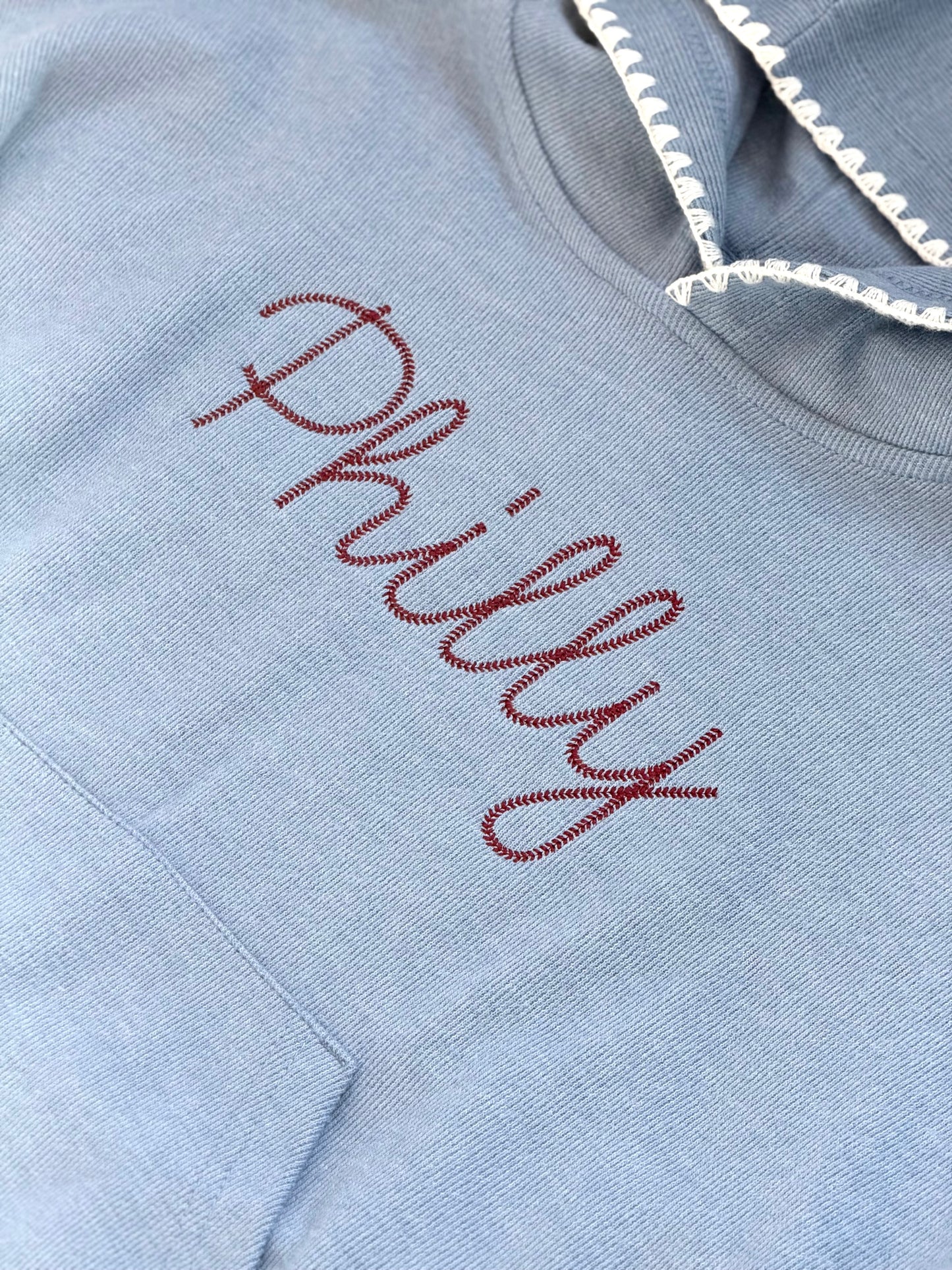 Women's 'Philly' Baseball Stitch Hoodie
