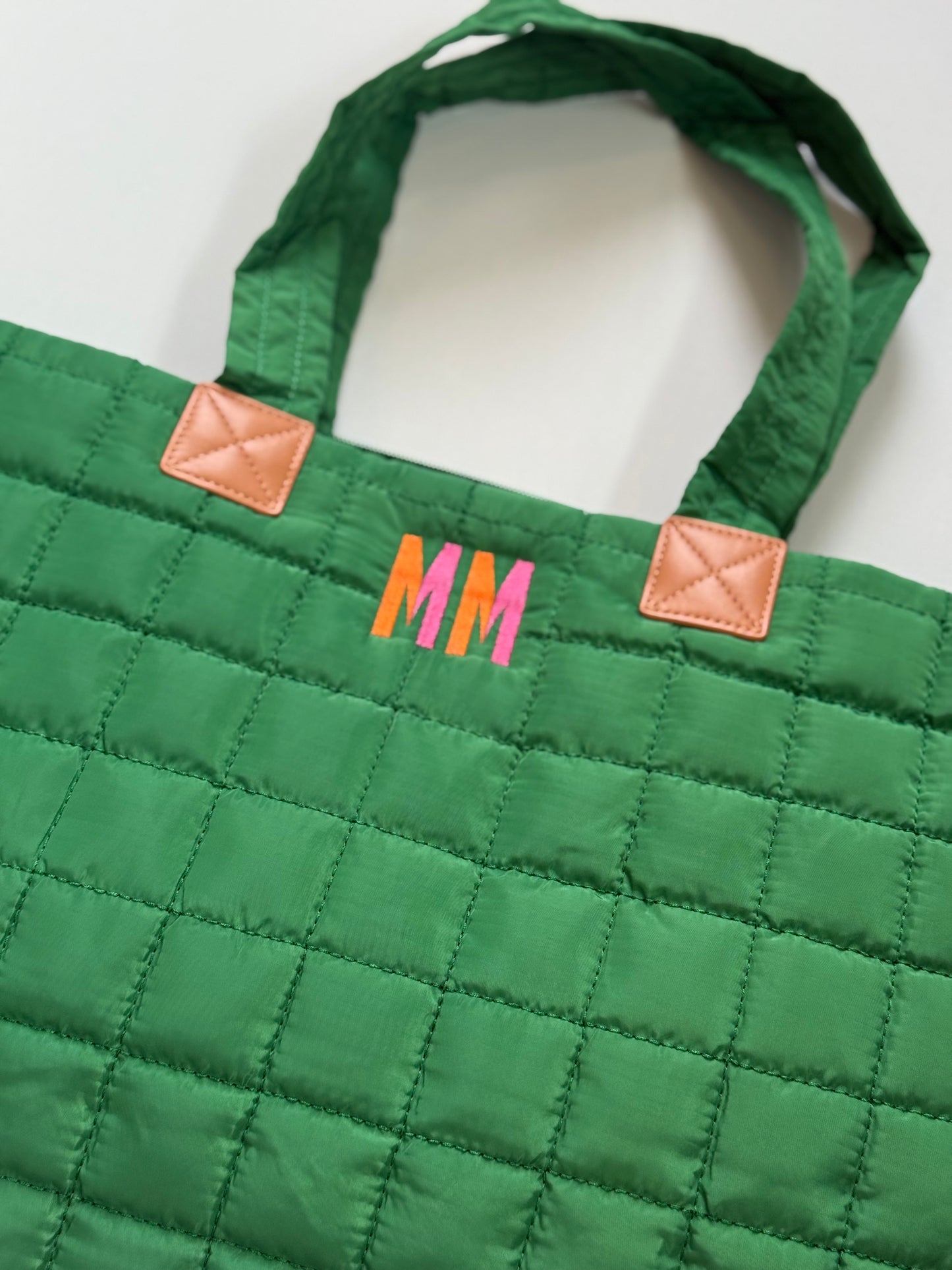 Quilted Tote Bag with Straps