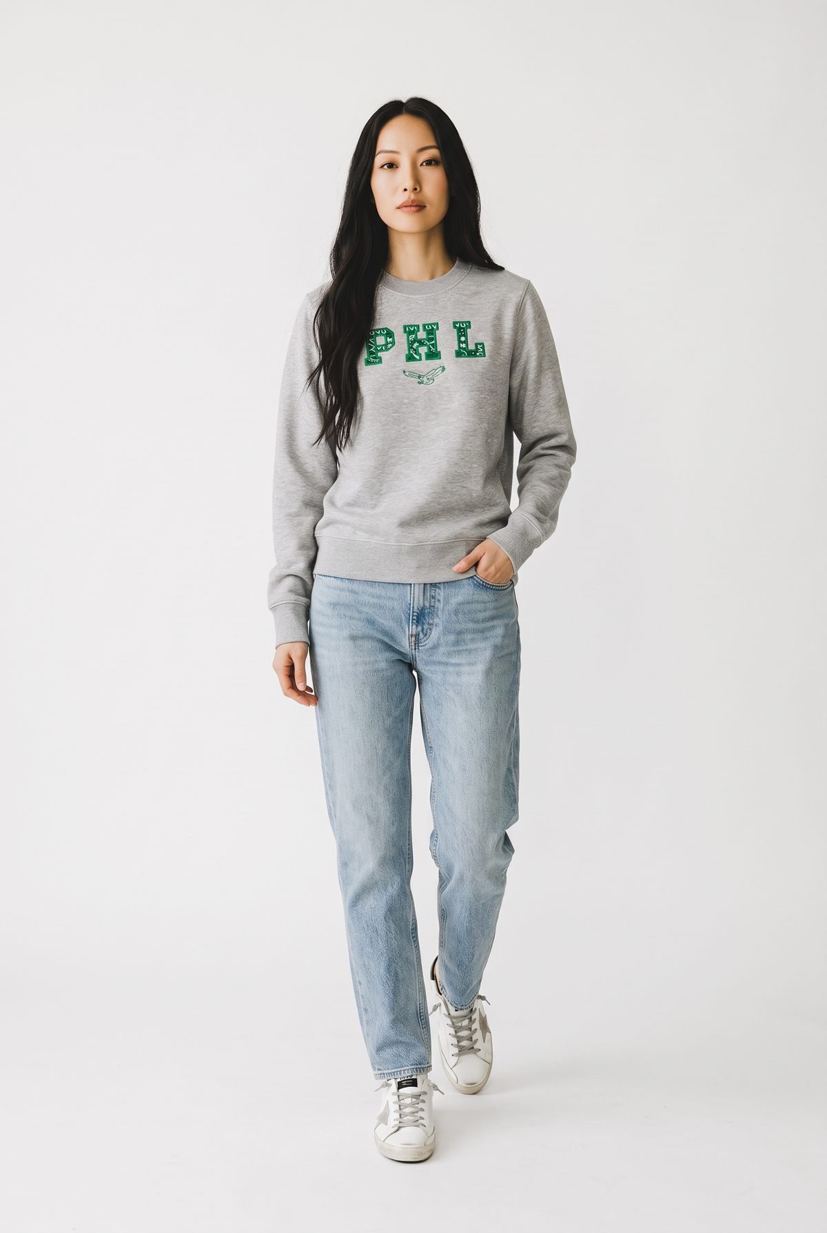 Women's PHL Bandana Applique Crewneck Sweatshirt