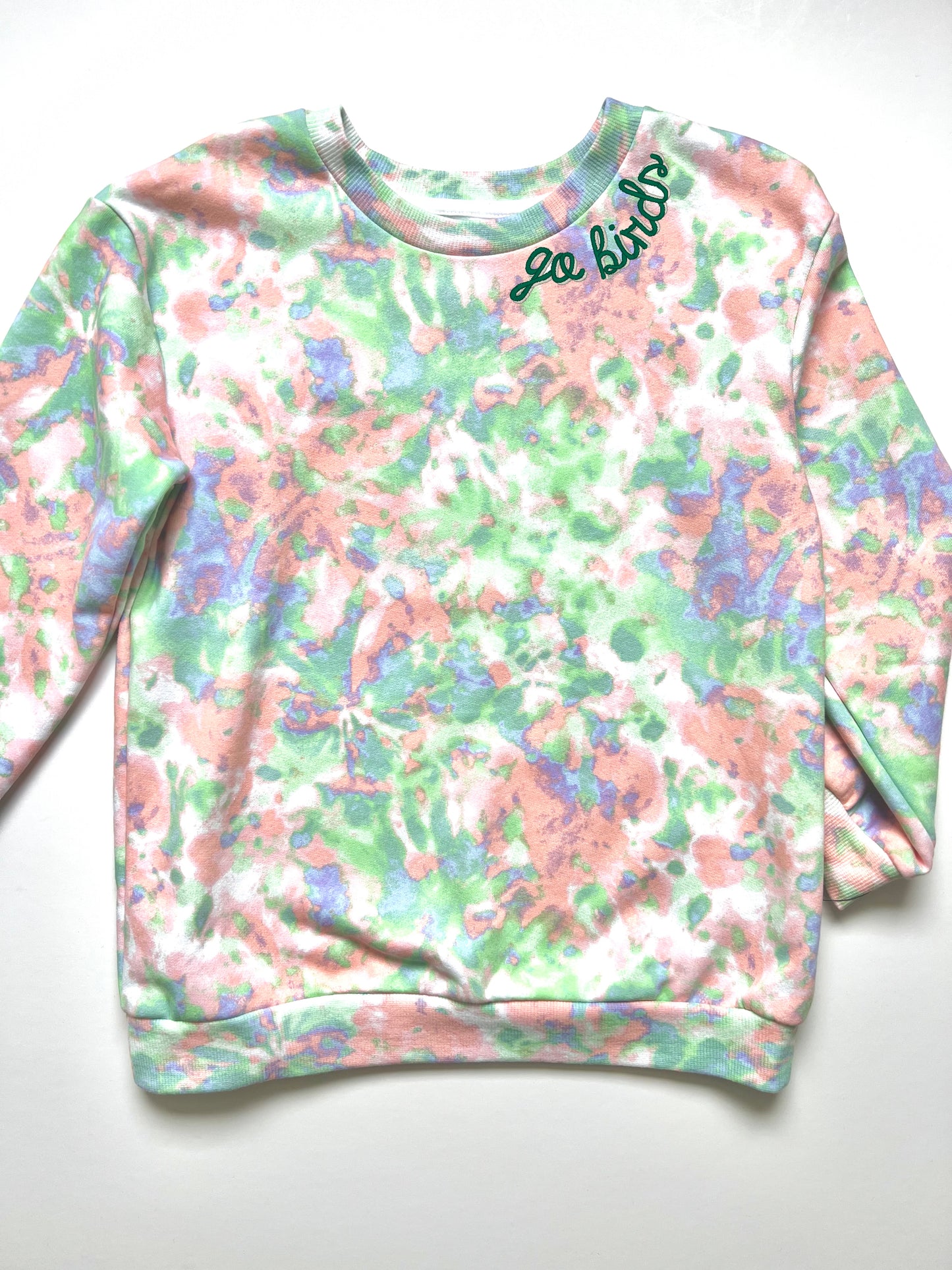 Girls' Rainbow Tie-Dye Sweatshirt