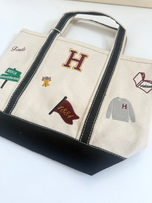 The Haverford School Mini Canvas Icon Tote