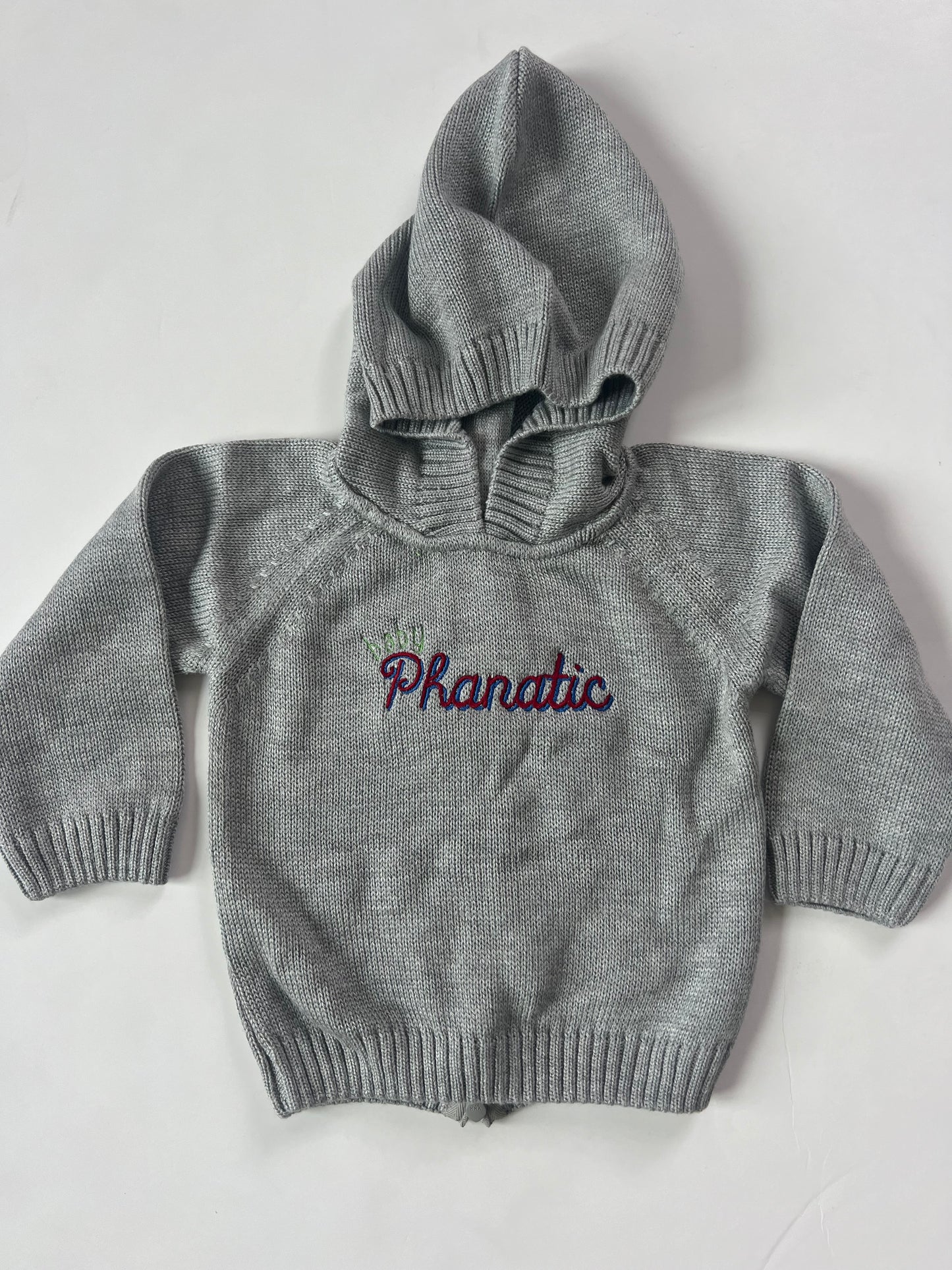 Baby Zip Back Hoodie With Raglan Sleeve