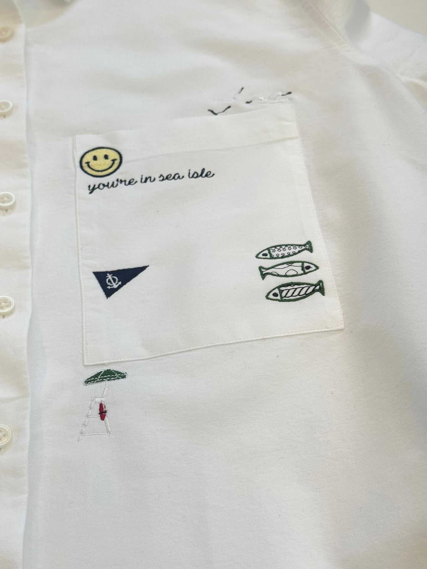 Women's M.I.Y.O. 'Sea Isle' Motif Button Down
