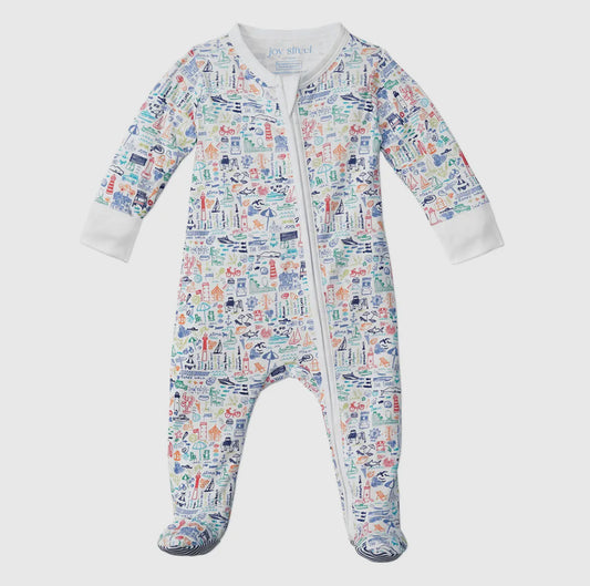 Jersey Shore Print Baby Sleeper Pajama
