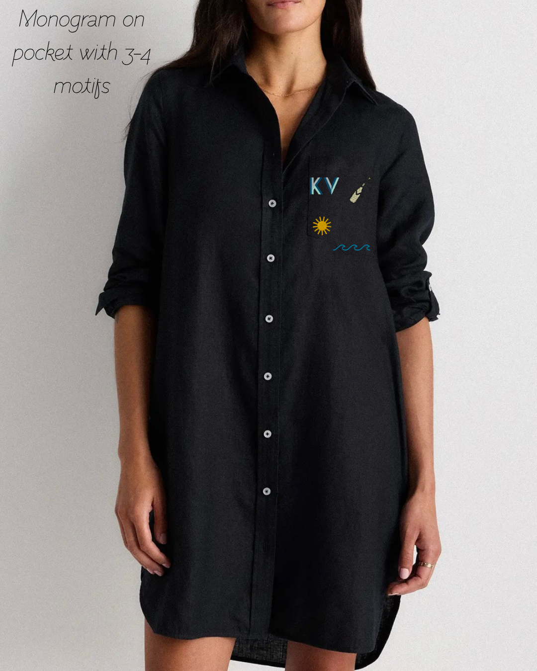 Women’s 100% Linen Button-Up Beach Cover Up