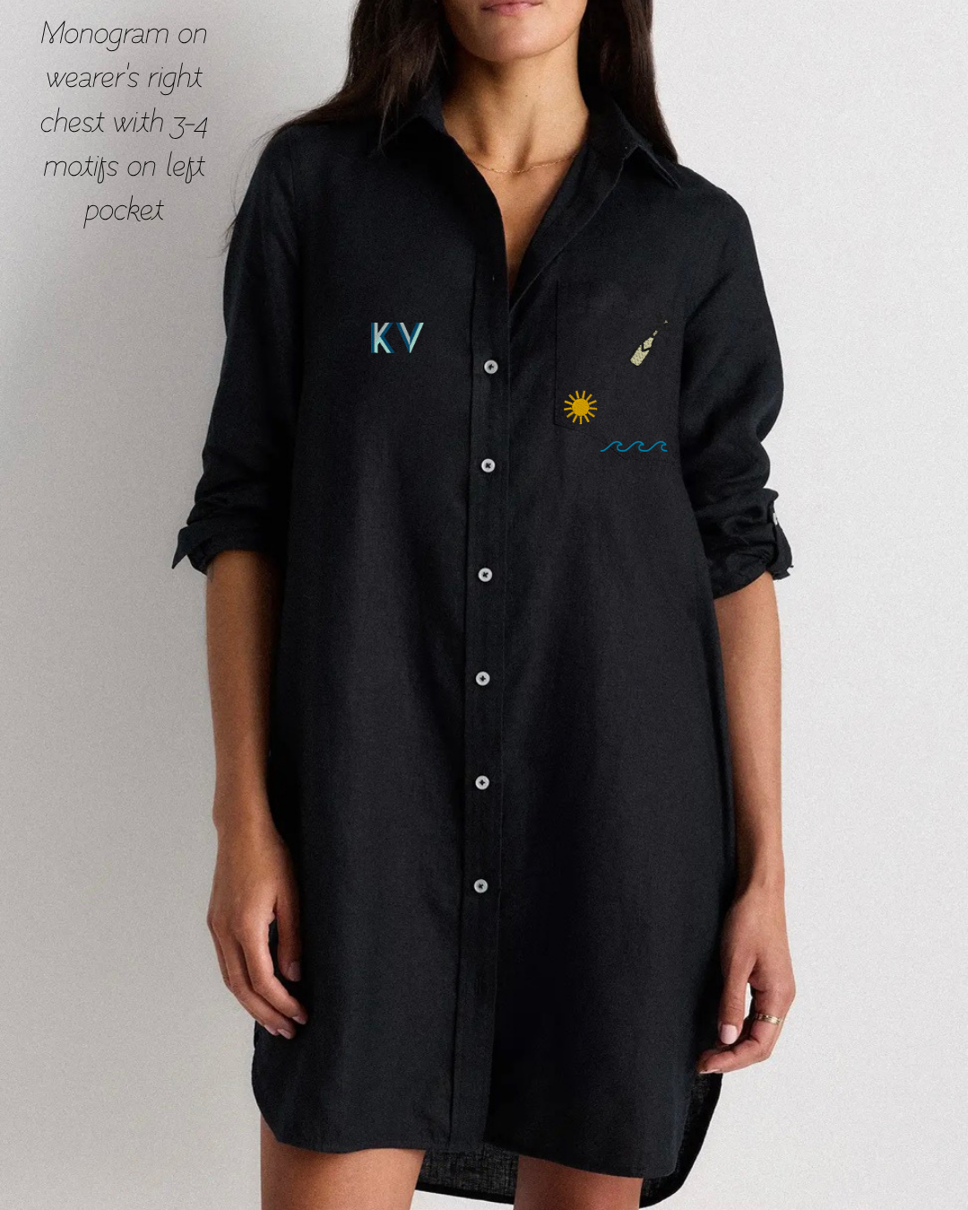 Women’s 100% Linen Button-Up Beach Cover Up