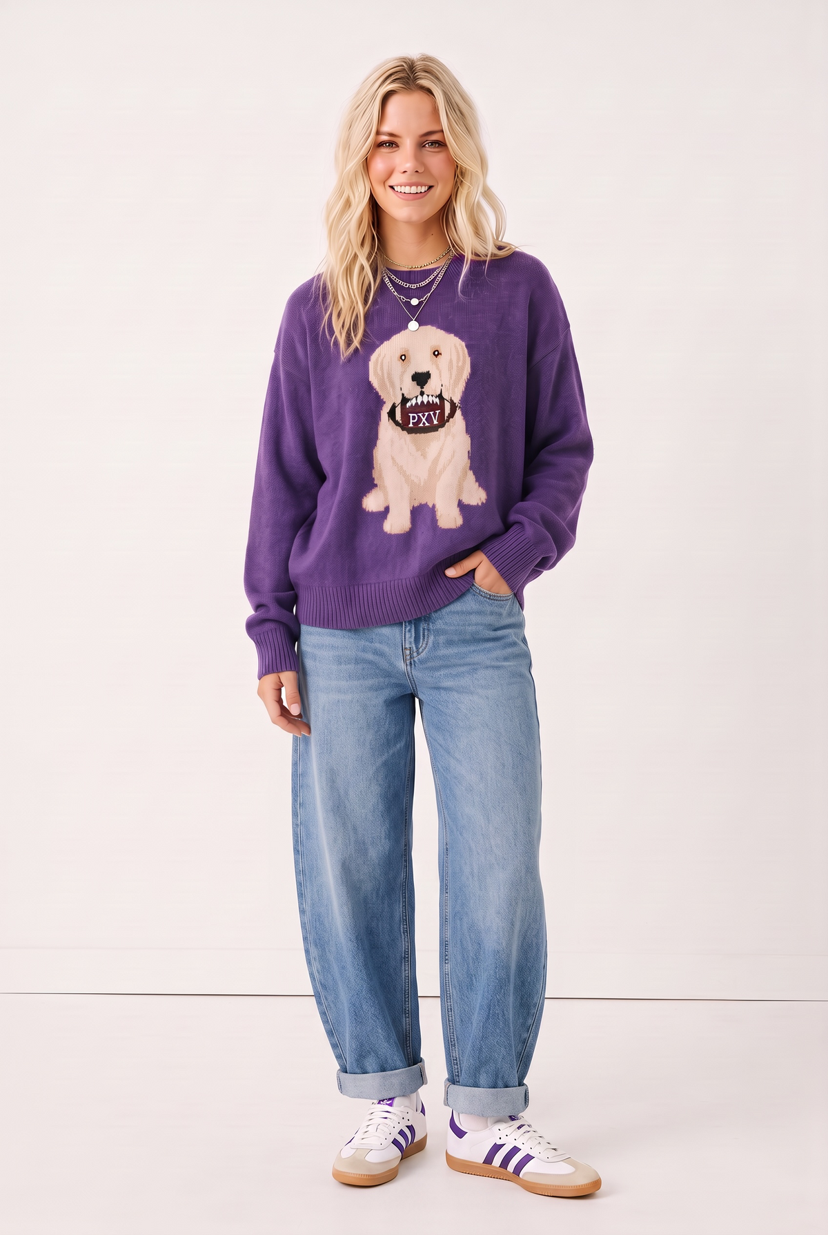 Phuture Phantoms Oversized Gameday PXV Football Puppy Sweater