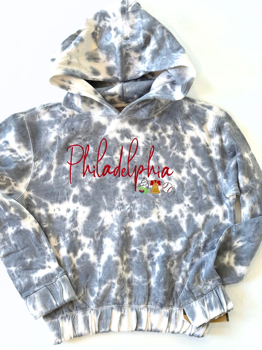 Women's Philadelphia ICON Tie-Dye Hooded Sweatshirt
