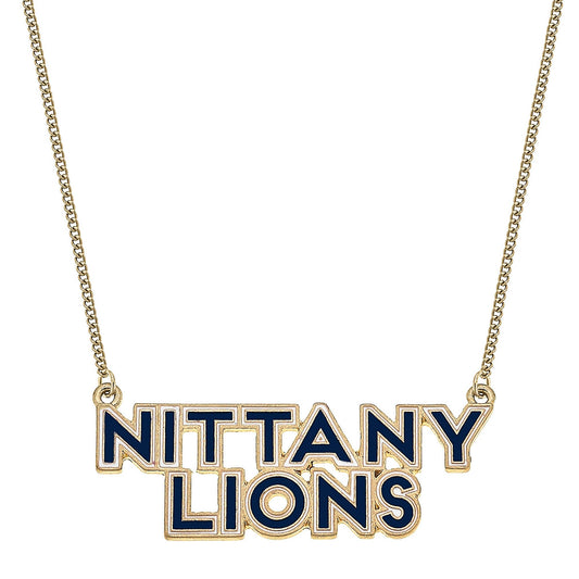 Canvas Style - Penn State Nittany Lions Outline Enamel Necklace