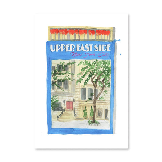 Upper East Side NYC Matchbook: 5" x 7" Print