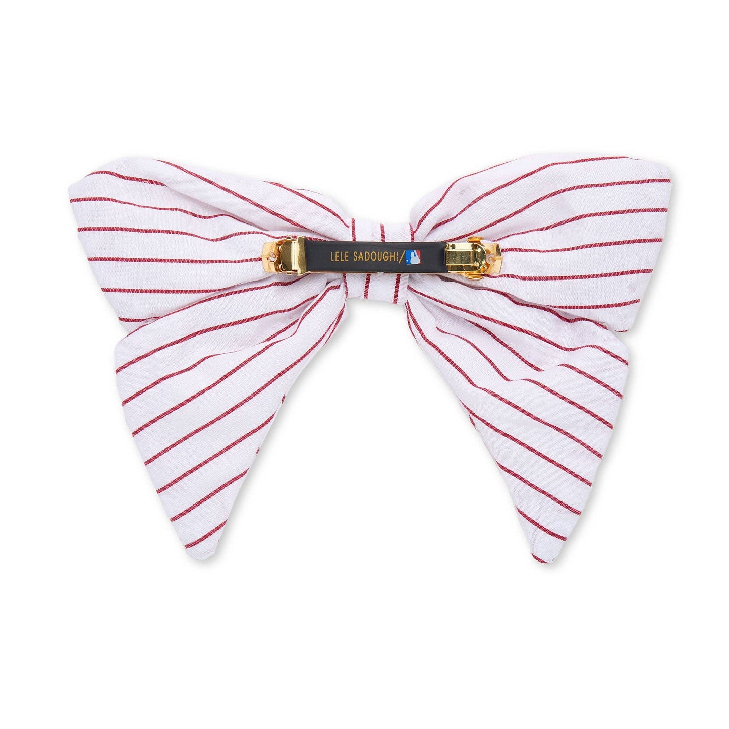 Lele Sadoughi Phillies Pinstripe Bow Barrette (women/girls)