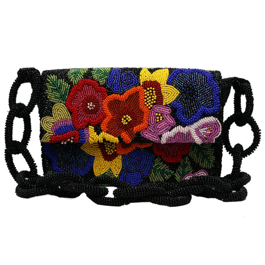 Ships Same Day- Tiana Designs 3D Beaded Floral Shoulder Bag