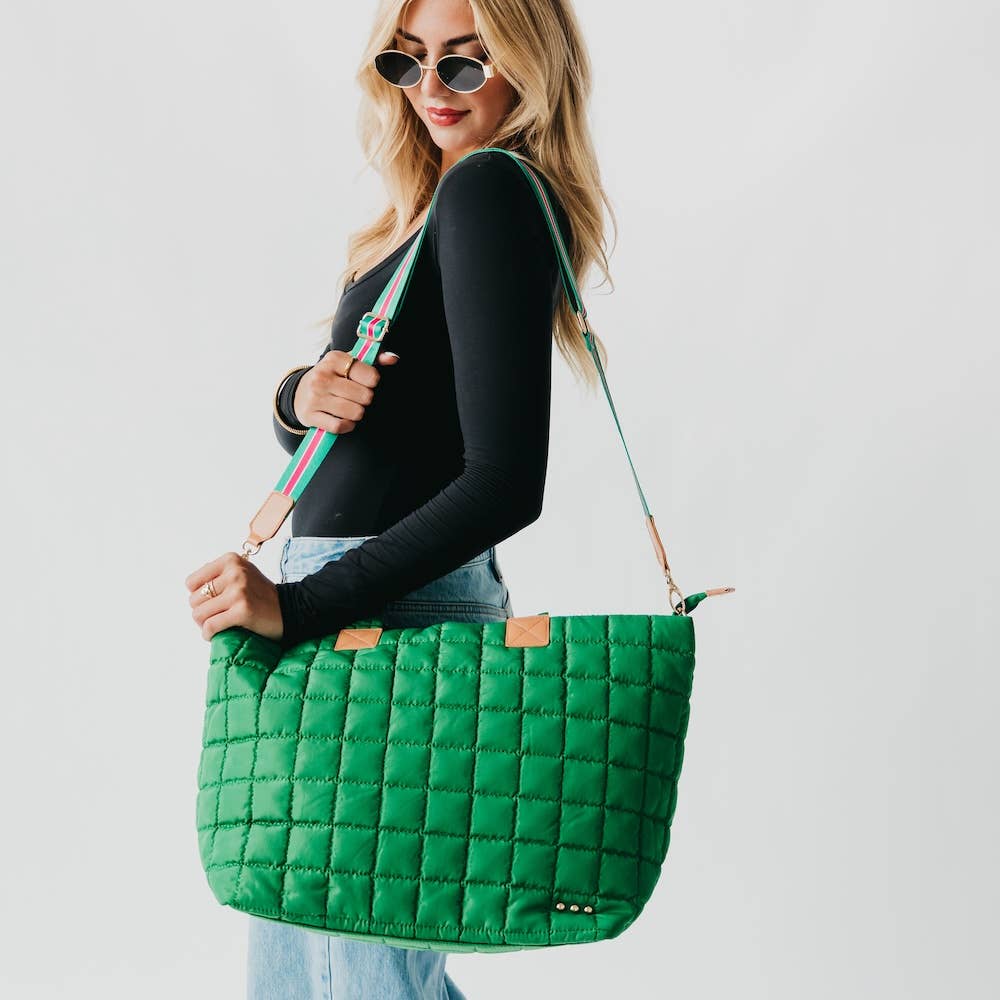 Quilted Tote Bag with Straps