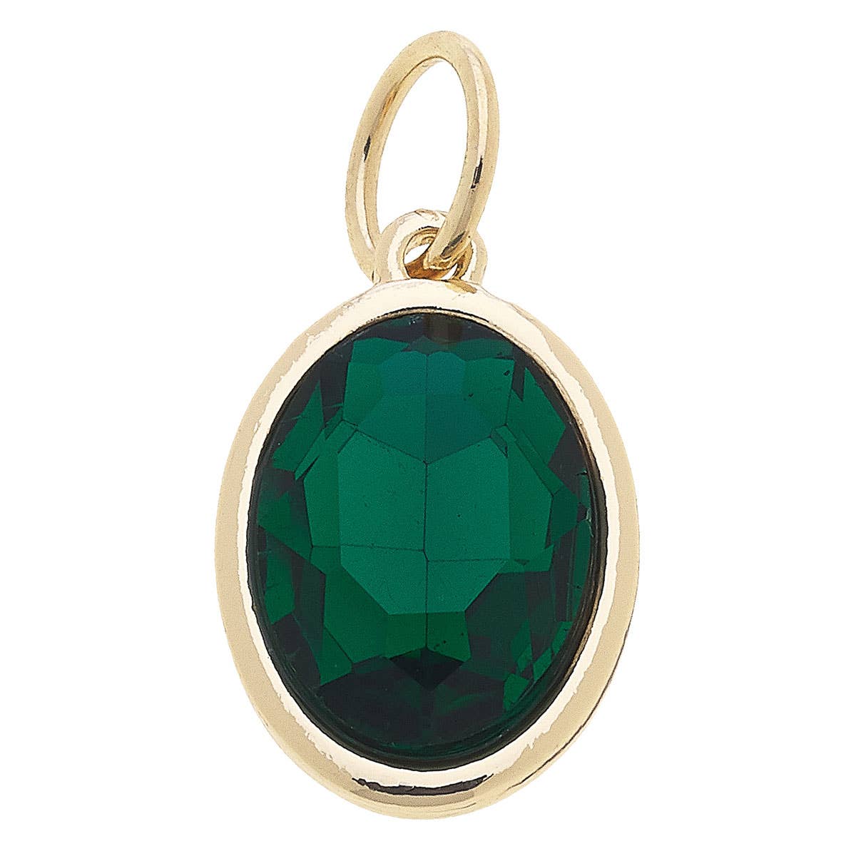 Canvas Style - Glass Birthstone Charm: May / Emerald