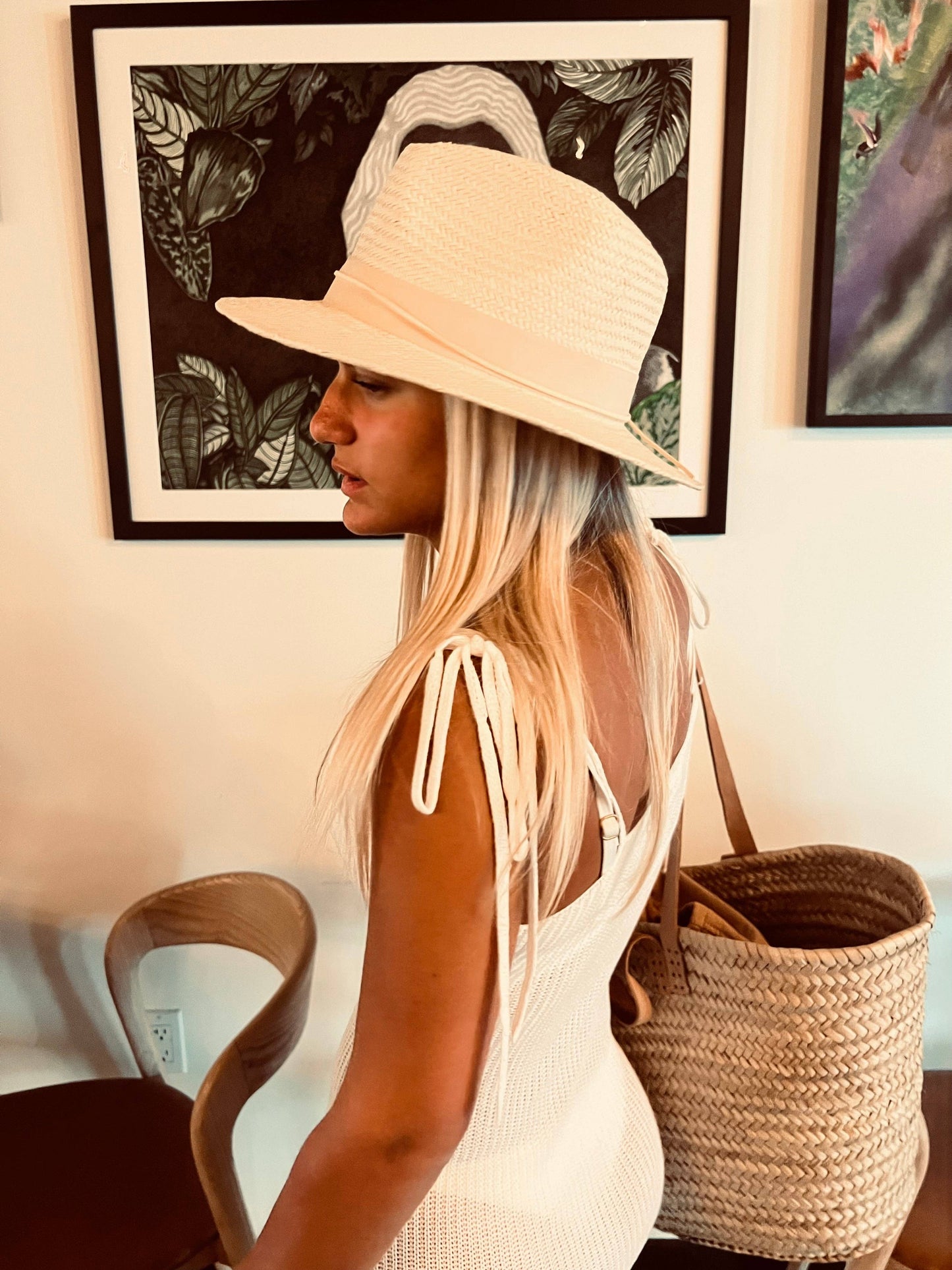 Fedora Motif Sun Hat