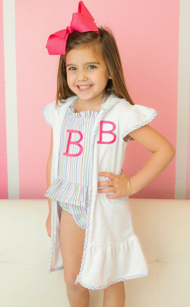 Girls Zip Up Terry Cover Up