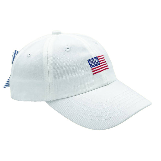 Bits & Bows American Flag Bow Baseball Hat (Girls)