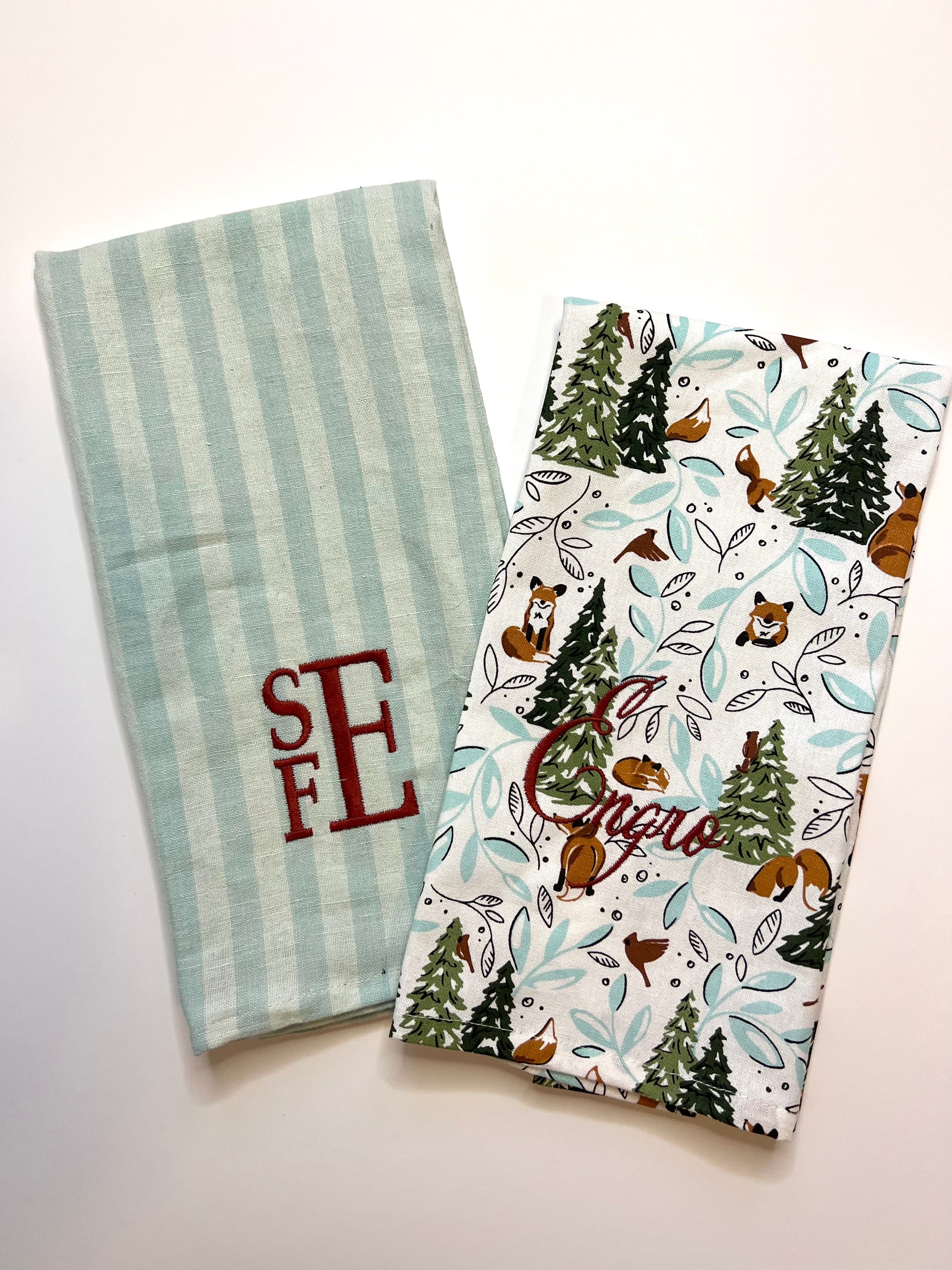 Set of 2 Winter Kitchen Towels